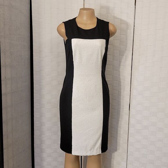 BRAND NEW STEVIE MAC COLOR BLOCKED SLEEVELESS SHEATH DRESS - Picture 2 of 13